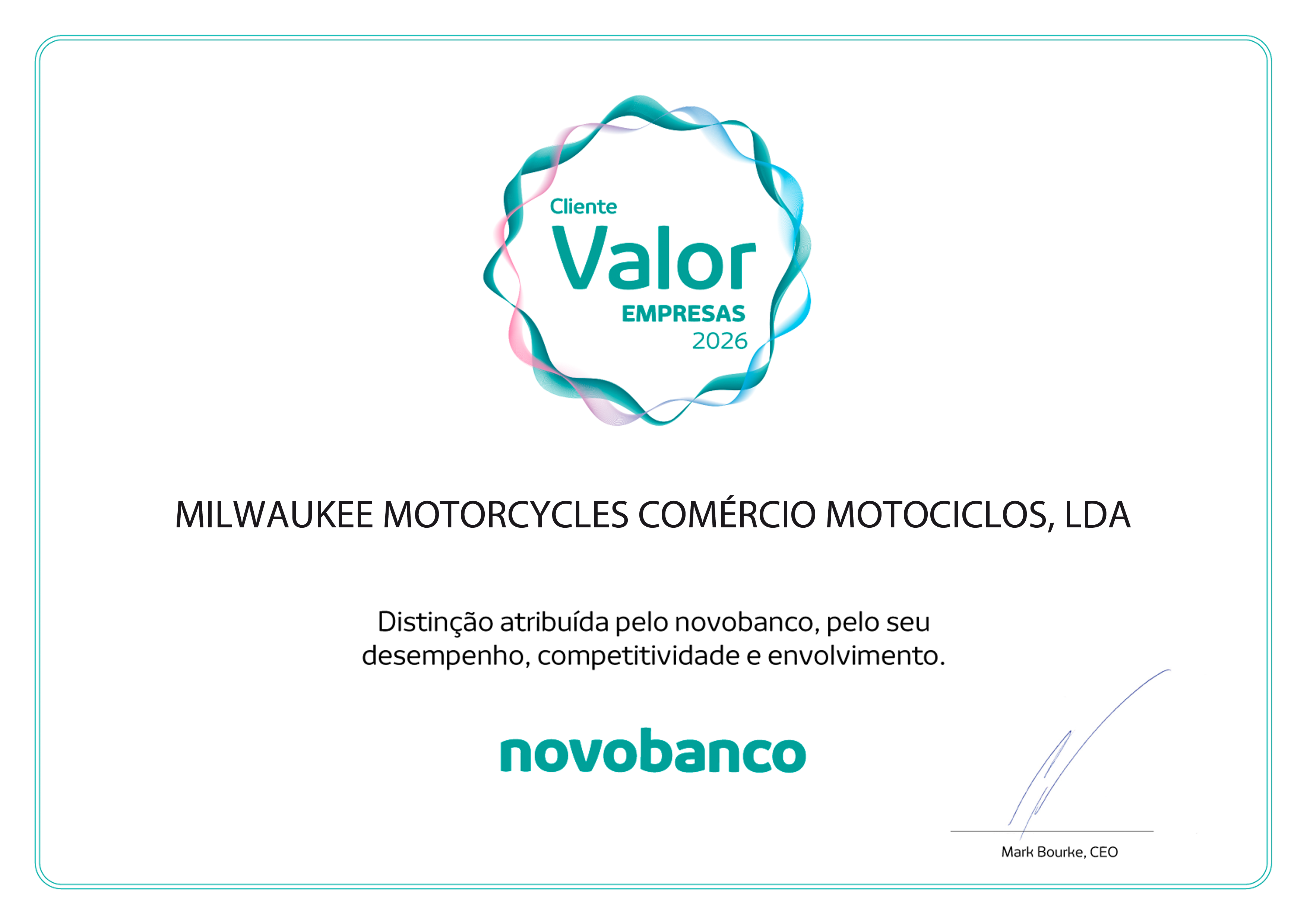 Reconhecimento por desempenho , competitividade e envolvimento!