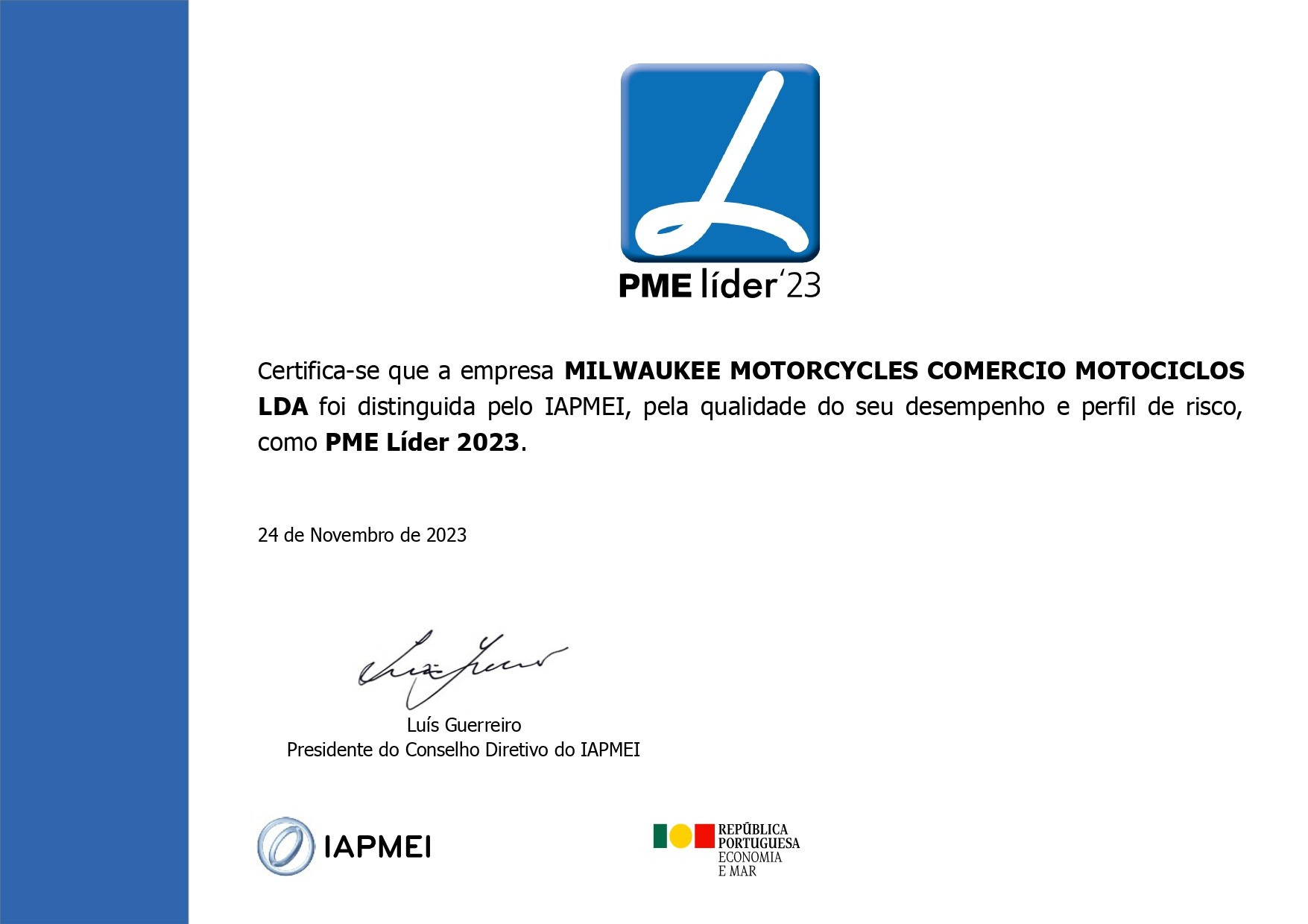 Distinção PME Líder 2023